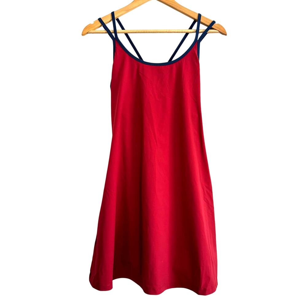 NWT Red Workout Sports Active Tennis Pickleball Dress w Pocketed Undershorts